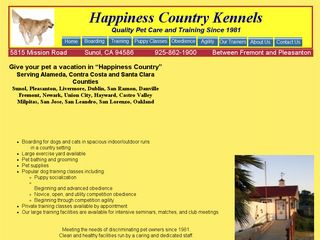 Happiness Country Kennels Sunol